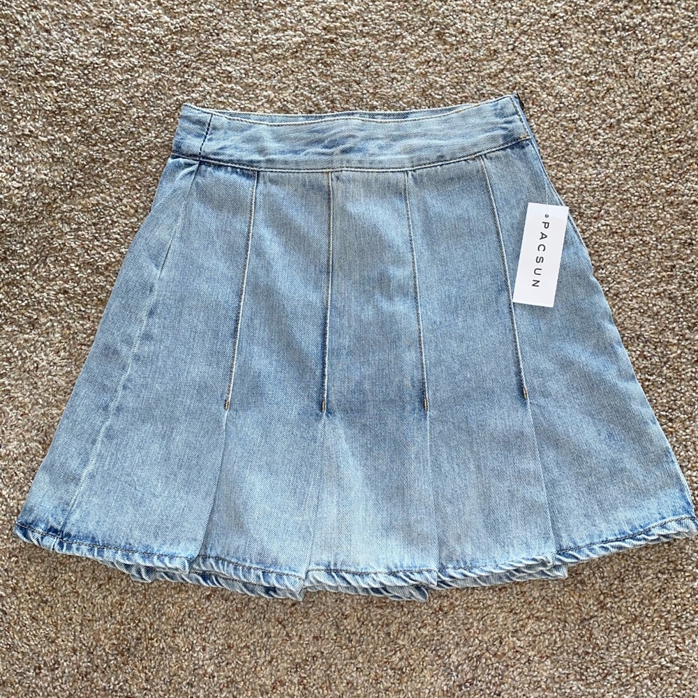 PacSun Pleated Jean Skirt Size 23
